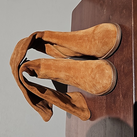 Blondo Waterproof Cow Suede Knee Length Blook Boots Heel 7.5 - Picture 10 of 15